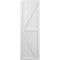 Ekena Millwork Americraft 5-Board Wood 2 Equal Panel Frmd Board-n-Batten Shutters w/Dbl Z-Bar, ARW102BF518X77WHH, PR ARW102BF518X77WHH - alternate 2